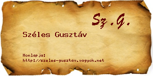 Széles Gusztáv névjegykártya
