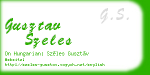 gusztav szeles business card