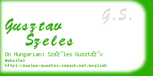 gusztav szeles business card